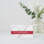 Monogramm-Visitenkarten Visitenkarte (Stehend Vorderseite)