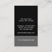 Monogramm-Visitenkarten Visitenkarte (Rückseite)