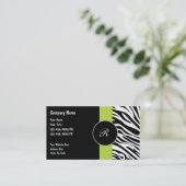 Monogramm-Visitenkarten Visitenkarte (Stehend Vorderseite)