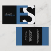 Monogramm-Visitenkarten Visitenkarte (Vorne/Hinten)