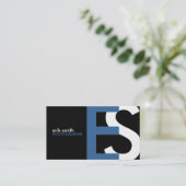 Monogramm-Visitenkarten Visitenkarte (Stehend Vorderseite)