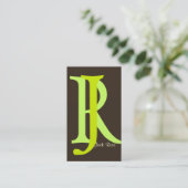 Monogramm-Visitenkarten Visitenkarte (Stehend Vorderseite)