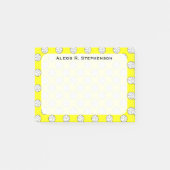 Monogramm Volleyball Bälle gelb Post-it Klebezettel (Vorderseite)