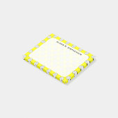 Monogramm Volleyball Bälle gelb Post-it Klebezettel (angewinkelt)