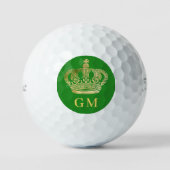 Monogramm von Forest Green Kronen Golfball (Vorderseite)