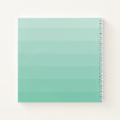 Monogramm von grünen horizontalen Streifen Notizblock (Rückseite)