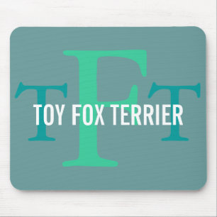 Monogramm von Spielzeugfoxen Mousepad