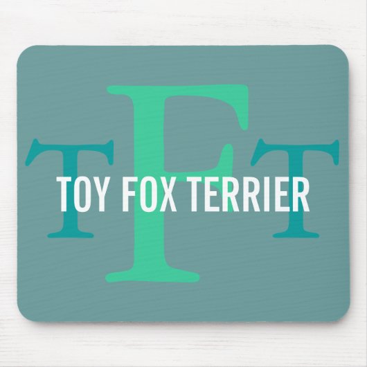 Monogramm von Spielzeugfoxen Mousepad (Vorne)