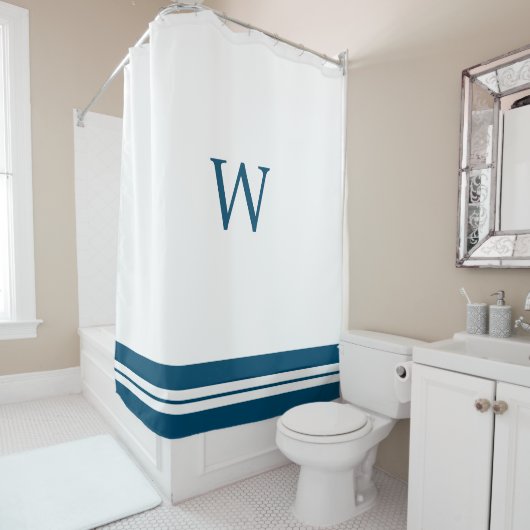 Monogramm Vorhang für die Dusche (Beispiel)