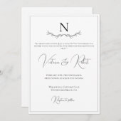 Monogramm-Vorlage Einladung (Vorne/Hinten)