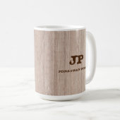 Monogramm-Vorlage Elegant-Plankenschau Kaffeetasse (VorderseiteRechts)