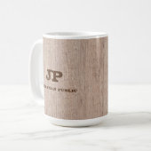 Monogramm-Vorlage Elegant-Plankenschau Kaffeetasse (Vorderseite Links)