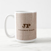 Monogramm-Vorlage Elegant-Plankenschau Kaffeetasse (Links)