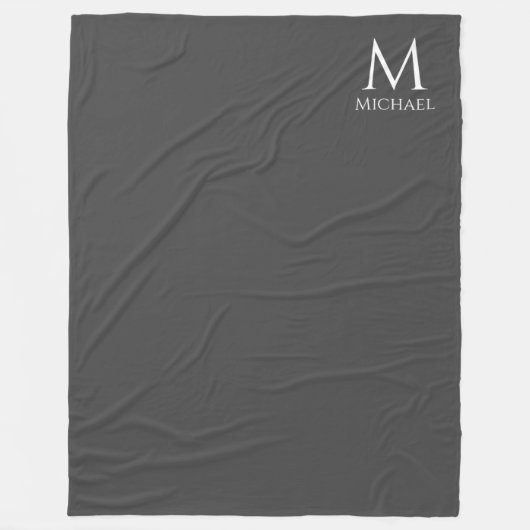 Monogramm-Vorlage für benutzerdefinierte Vorlagen Fleecedecke (Vorderseite)