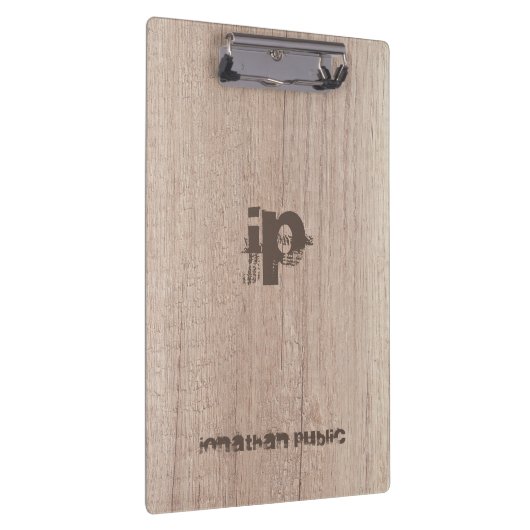 Monogramm-Vorlage für beschädigten Text Klemmbrett (Rechts)
