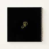 Monogramm-Vorlage für das erste Gold-Script-Geschä Notizblock (Rückseite)