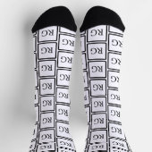 Monogramm-Vorlage macht Ihre eigenen Personalisier Socken (Oben)