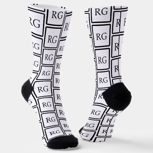 Monogramm-Vorlage macht Ihre eigenen Personalisier Socken (Gewinkelt)
