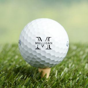 Monogramm-Vorlage mit individuellem Namen als Hoch Golfball