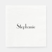 Monogramm-Vorlage Schwarz-weiß Benutzerdefiniert C Serviette (Vorderseite)