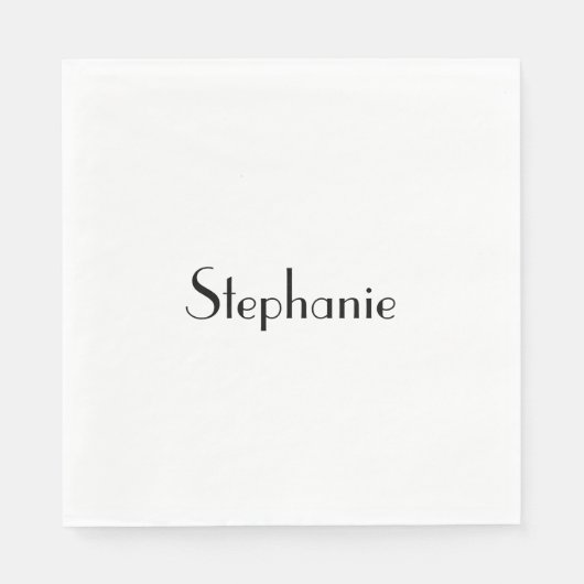 Monogramm-Vorlage Schwarz-weiß Benutzerdefiniert C Serviette (Vorderseite)