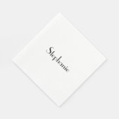 Monogramm-Vorlage Schwarz-weiß Benutzerdefiniert C Serviette (Ecke)