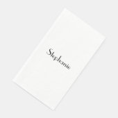 Monogramm-Vorlage Schwarz-weiß Benutzerdefiniert N Serviette (Ecke)