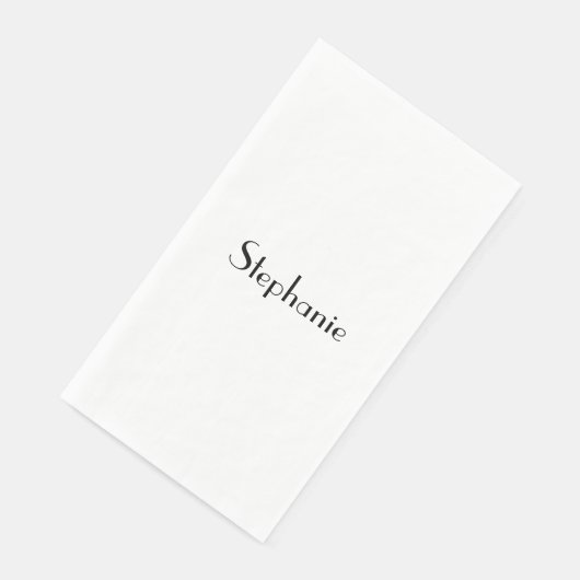 Monogramm-Vorlage Schwarz-weiß Benutzerdefiniert N Serviette (Ecke)