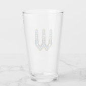 Monogramm W - 16 oz Glas (Rückseite)