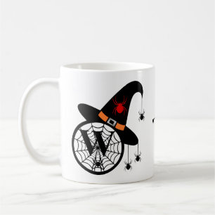 Monogramm W Halloween Hexenspinnen Ihr Name Kaffeetasse