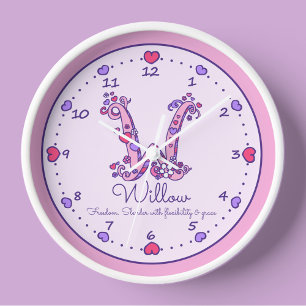 Monogramm W Herzen Mädchen Name Bedeutung rosa Uhr
