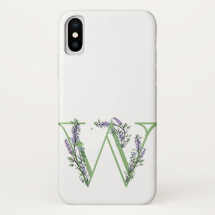 Monogramm W Lavendel-Eukalyptus Case-Mate iPhone Hülle