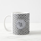 Monogramm-W-Tasse-Monogramm-Vorlage Kaffeetasse (Links)