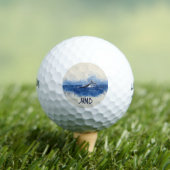 Monogramm Wal Schwanz Ozean Meerestiere Golfball (Insitu T-Shirt)