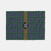 Monogramm Walker Tartan Fleecedecke (Vorderseite (Horizontal))