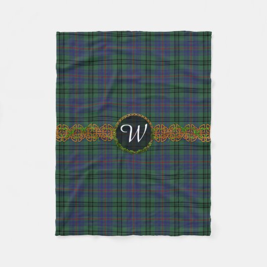 Monogramm Walker Tartan Fleecedecke (Vorderseite)
