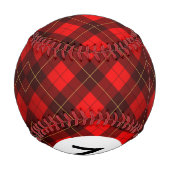 Monogramm Wallace-Tartan-Hintergrund Baseball (Rückseite)