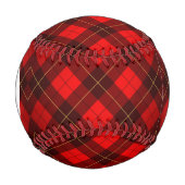 Monogramm Wallace-Tartan-Hintergrund Baseball (Vorderseite)