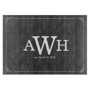 Monogramm-Wandtafel Schneidebrett