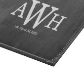 Monogramm-Wandtafel Schneidebrett (Ecke)
