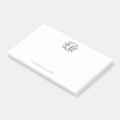 Monogramm-Wappen für benutzerdefinierte Couple Sta Post-it Klebezettel (angewinkelt)