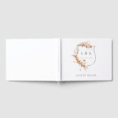 Monogramm-Wappen-Hochzeit im Herbst Gästebuch (Voll)