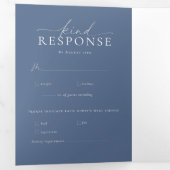 Monogramm-Wappen | Modernes Minimalistisches Hochz Dreifach Gefaltete Einladung (Innen Erste Seite)