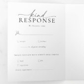 Monogramm-Wappen | Modernes Minimalistisches Hochz Dreifach Gefaltete Einladung (Innen Erste Seite)