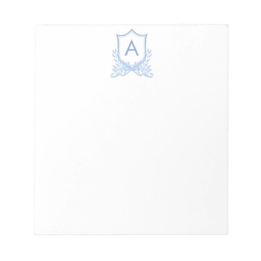Monogramm-Wappen-Note-Pad Notizblock (Vorderseite)