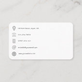 Monogramm-Wappen QR-Code Visitenkarte (Rückseite)