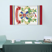 Monogramm Wappen Silberschild-Drache Banner (Messeveranstaltung)