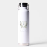 Monogramm Wappen Trinkflasche<br><div class="desc">Bleibe mit unserer Monogram Aquarell Floral Wappen Water Flasche mit Hydratier. Diese wunderschöne Flasche ist mit einem maßgeschneiderten Monogramm versehen, das von zarten blauen und weißen Anemonenfloralen umgeben ist und perfekt zur Eleganz der Aenome Floral Watercolor Wedding Wappen Collection passt. Ideal für Hochzeiten, Brautpartys oder jede Veranstaltung, bei der Sie...</div>