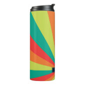 Monogramm Warm Sommer-Farbrad Muster Thermosbecher (Nach links gedreht)
