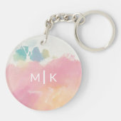 Monogramm |, was ich nach dem Wecken sah Schlüsselanhänger (Rückseite)